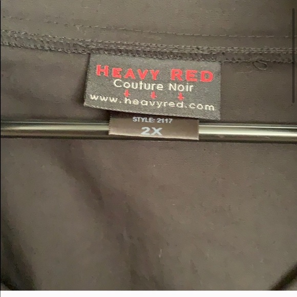 Heavy Red Couture Noir Gothic Long Sleeve Top - Picture 3 of 8